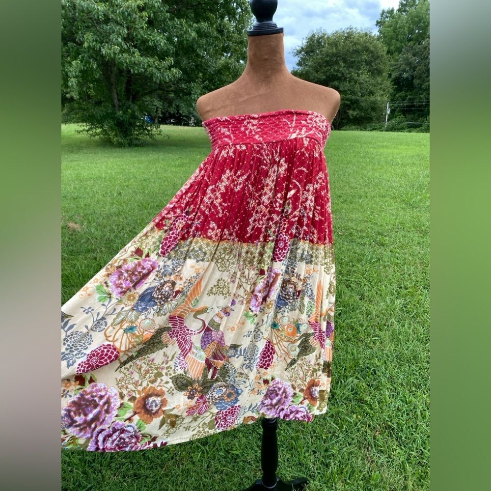 Retro Y2K Oriental Colorful Maxi Skirt:Bohemian Boho Maximalist Kantha Asian - Picture 3 of 8